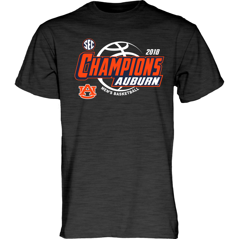 Auburn Tigers SEC Champs T Shirt Basketball 2018 Charcoal SUPERNOVA