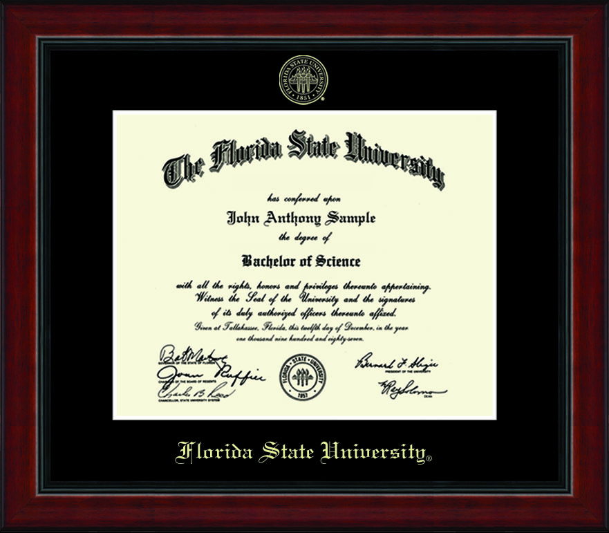 Florida State University Diploma Frame Academy Dsch Flsued1 Acadbk
