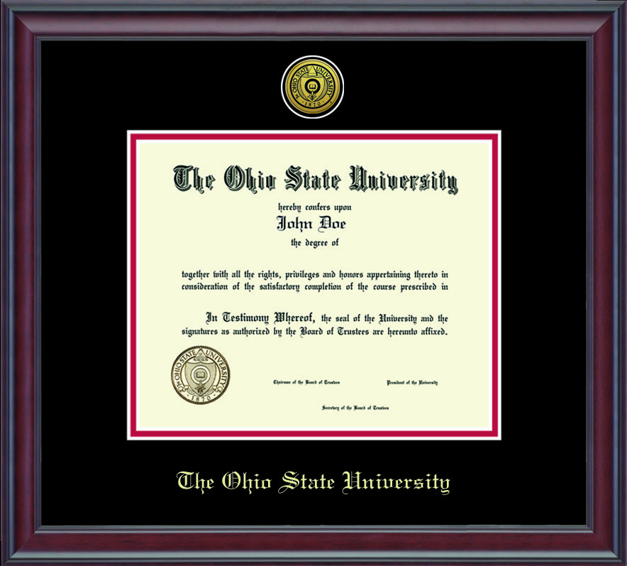 Ohio State Buckeyes Diploma Frame DSCHOhsuZd12BkRd