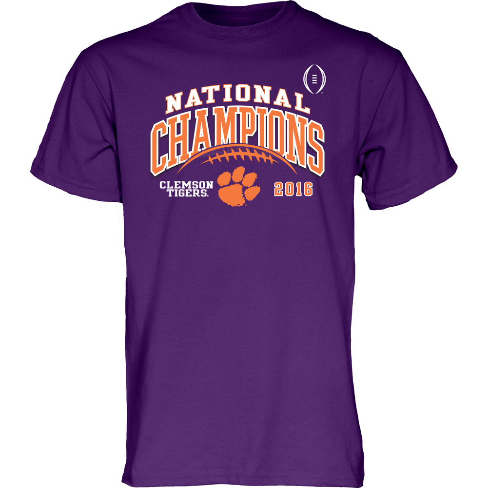 Clemson Tigers 2016 National Champions TShirt Purple (2017 championship ...