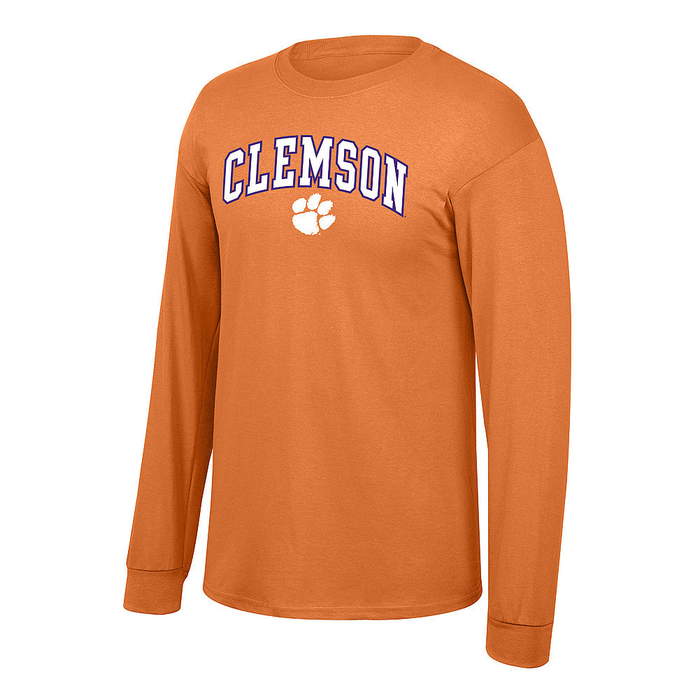 Clemson Tigers Long Sleeve Tshirt Arch Over Plus Size 2X 3X 4X 5X Orange
