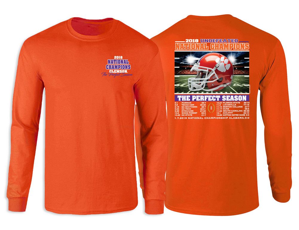 Clemson Tigers National Champs Long Sleeve Tshirt 2018