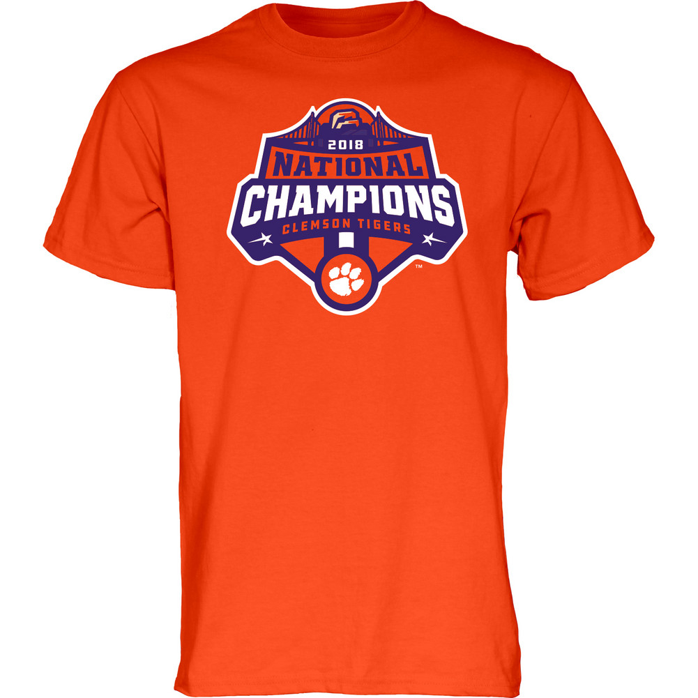 Clemson Tigers National Champs Tshirt 2018 - 2019 Icon Orange JUNIORS ...