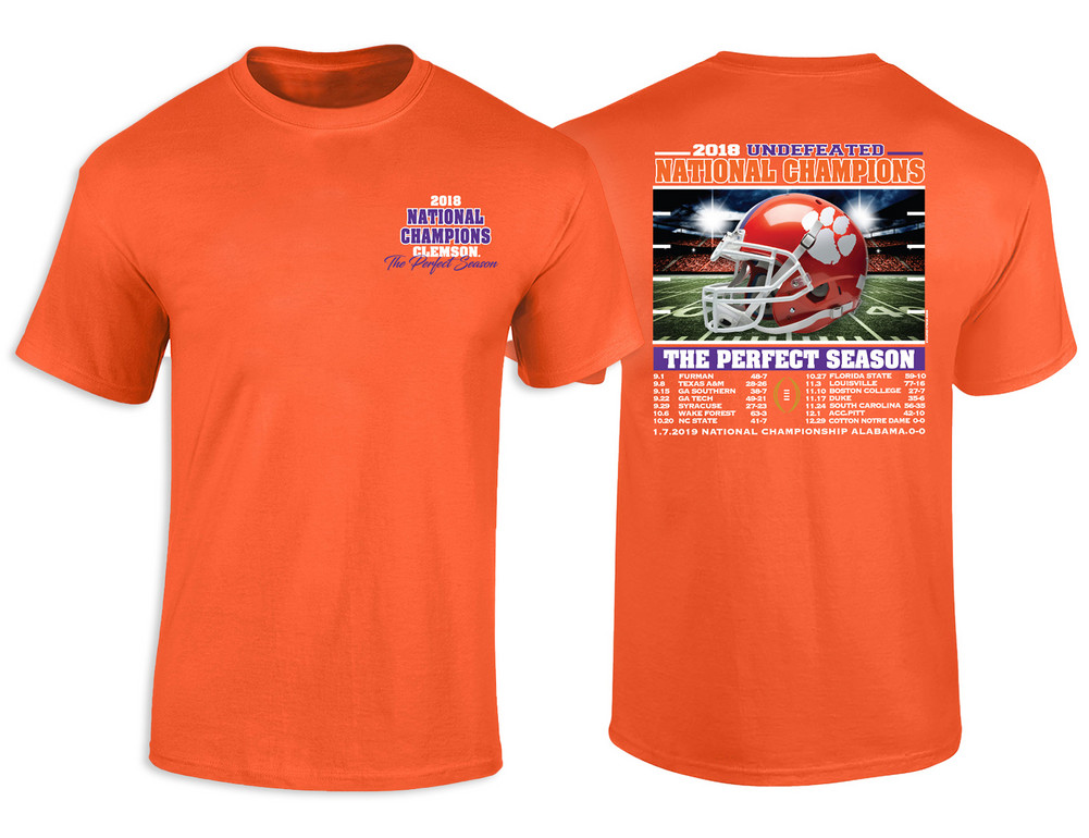 Clemson Tigers National Champs Tshirt 2018 2019 Recap