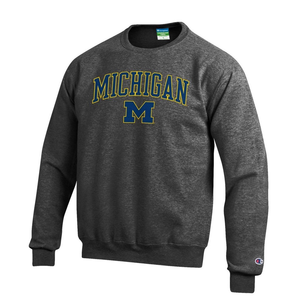 Michigan Wolverines Crewneck Sweatshirt Varsity Charcoal APC02845656