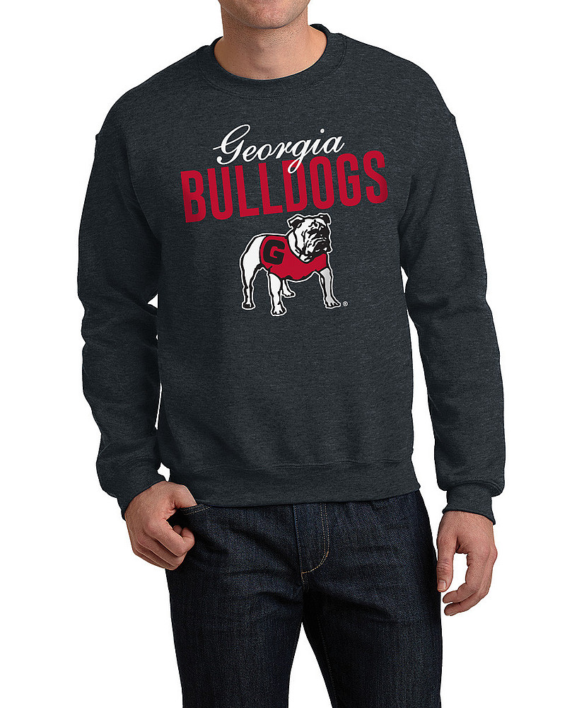 Georgia Bulldogs Crewneck Sweatshirt Varsity Charcoal Dawgs APC02966870