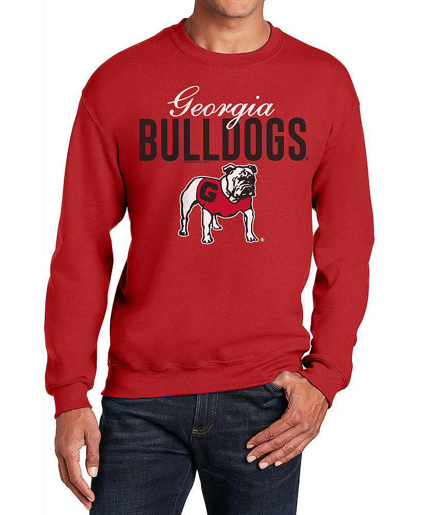Georgia Bulldogs Crewneck Sweatshirt Varsity Red Dawgs APC02960976