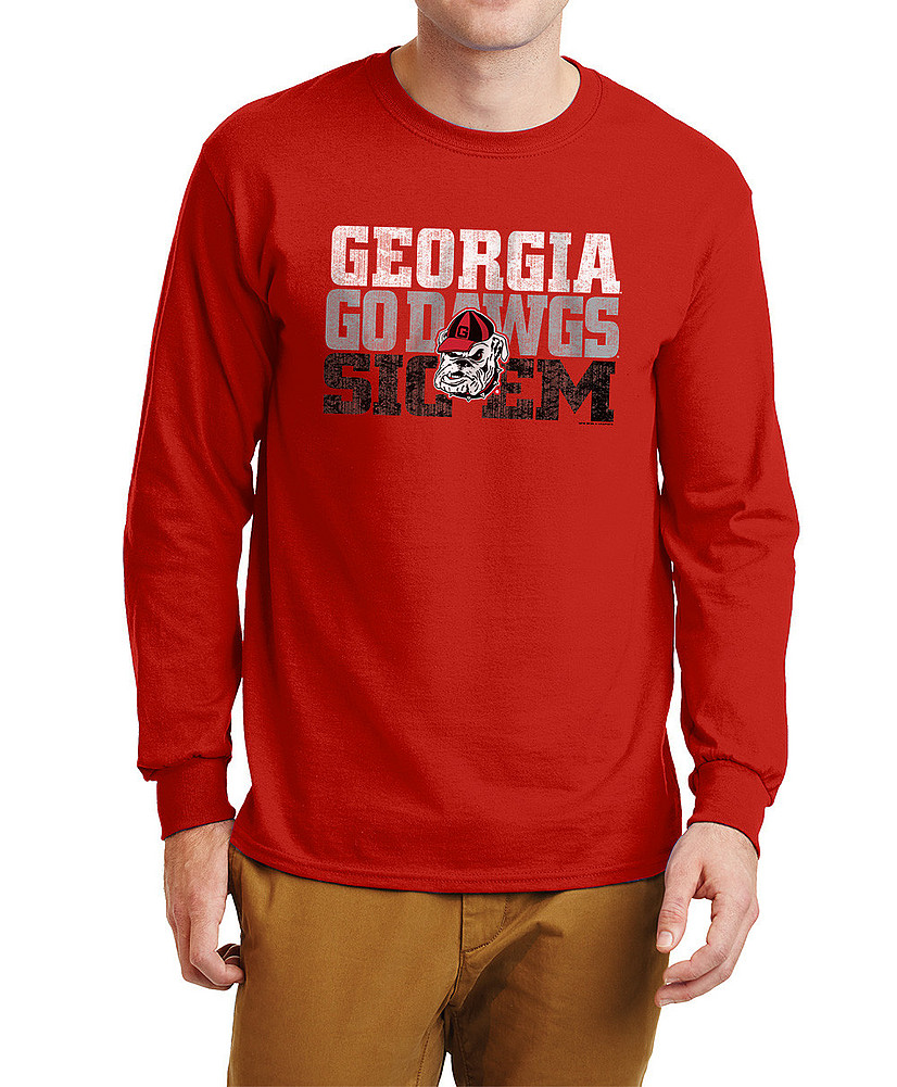 Georgia Bulldogs Long Sleeve Tshirt Arch Red P0005488 / APC03317244 ...