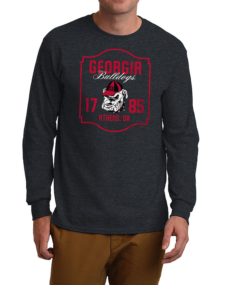 Georgia Bulldogs Long Sleeve Tshirt Varsity Charcoal Team APC02982436 ...