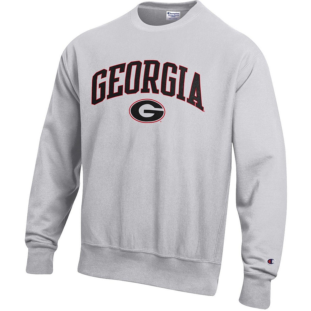 Georgia Bulldogs Reverse Weave Crewneck Sweatshirt Gray APC03006049