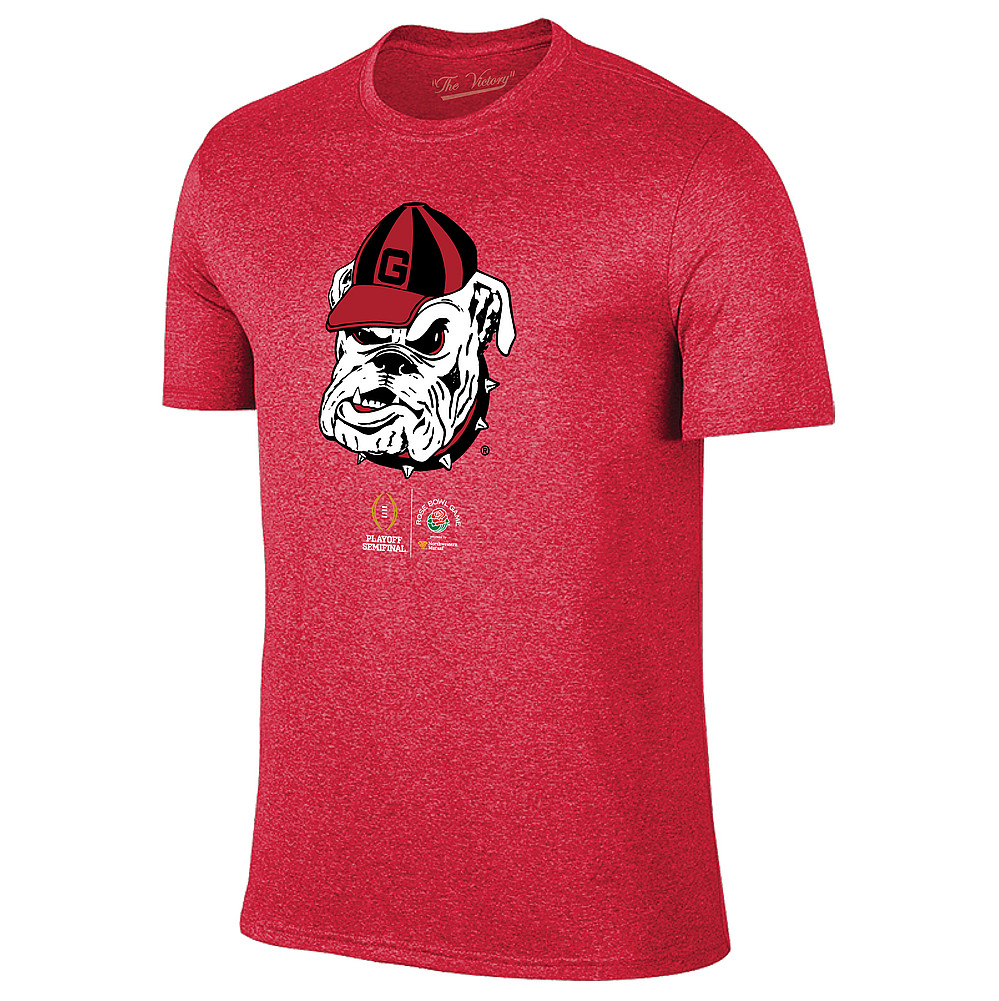 Georgia Bulldogs Rose Bowl Tshirt Triblend Soft Red Dawgs VGA5036A