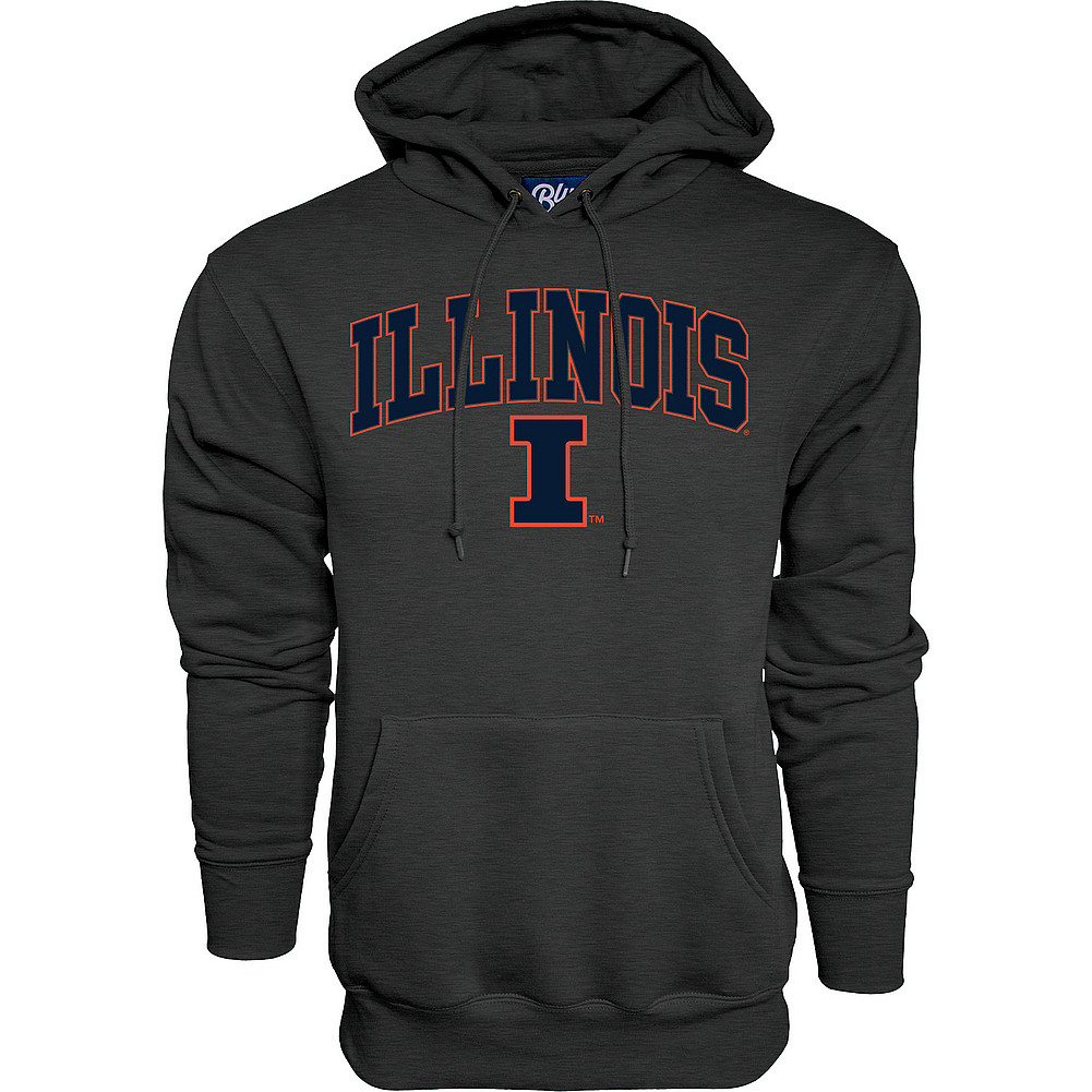 Illinois Fighting Illini Hooded Sweatshirt Varsity Charcoal APC02960978