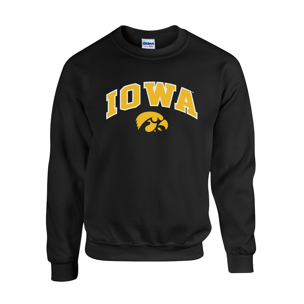 Iowa Hawkeyes Crewneck Sweatshirt Arch Black