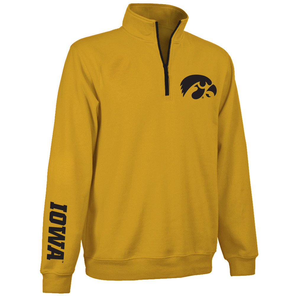 Iowa Hawkeyes Quarter Zip Sweatshirt Gold IOW9A701