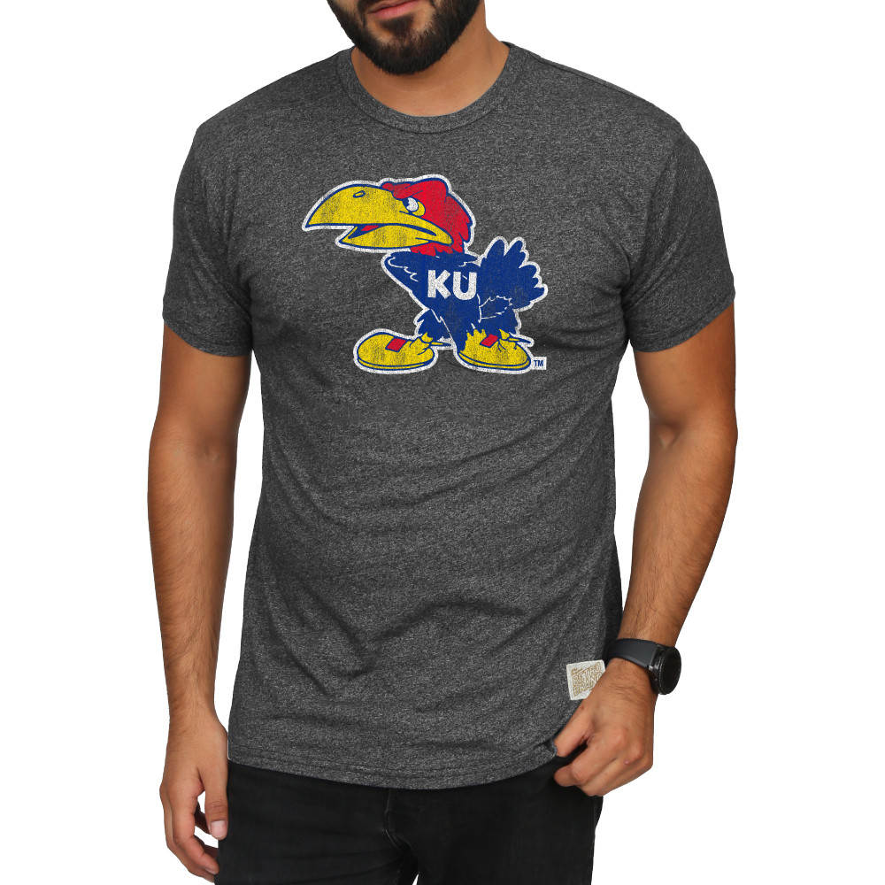 Kansas Jayhawks Retro Tshirt Charcoal CKAN176A_MTCH
