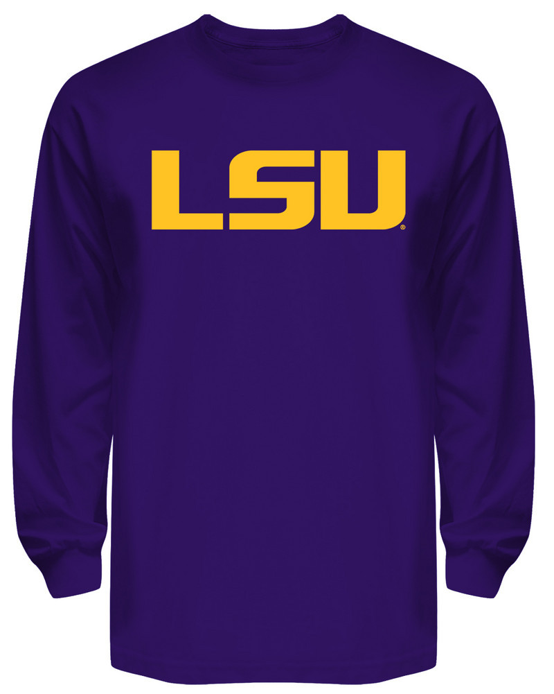 LSU Tigers Mens Crewneck Sweatshirt Icon Purple