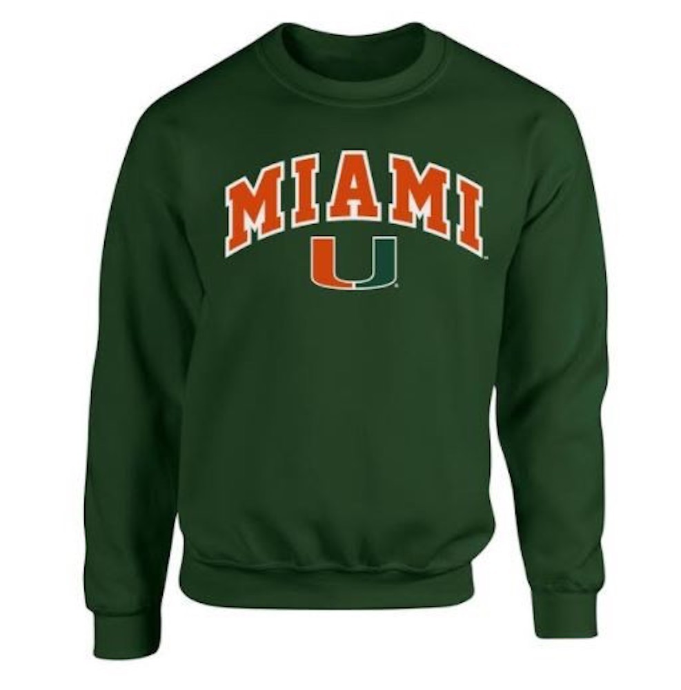Miami hurricanes crewneck sweatshirt Clearance