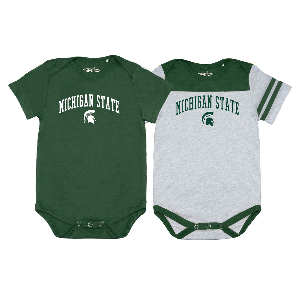 Michigan State Spartans Infant Baby Onesie 2 Pack Tommy I Dkg