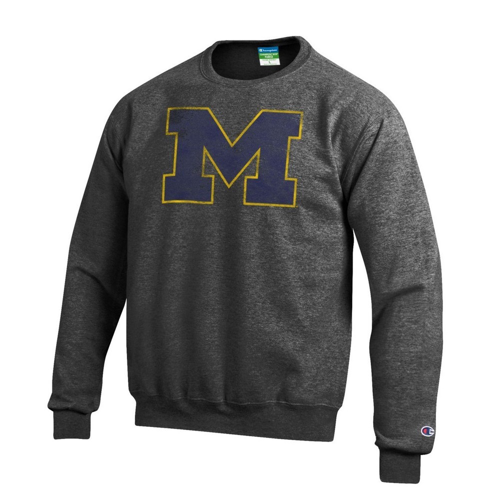 Michigan Wolverines Vintage Crewneck Sweatshirt Charcoal APC02867878