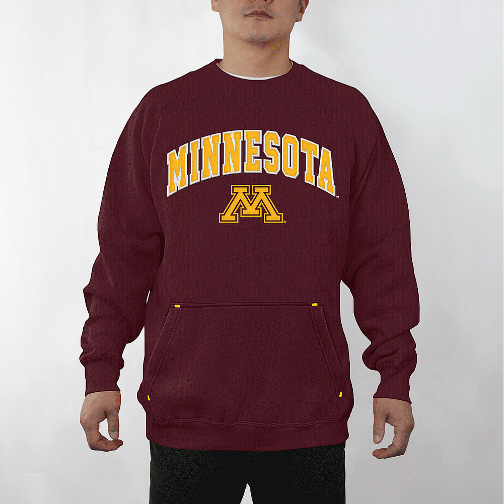 Minnesota Golden Gophers Crewneck Sweatshirt Captain Maroon MINA3354