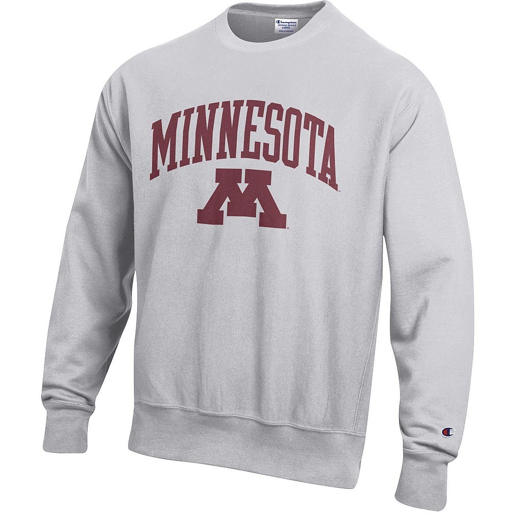 Minnesota Golden Gophers Reverse Weave Crewneck Sweatshirt Gray APC03005048