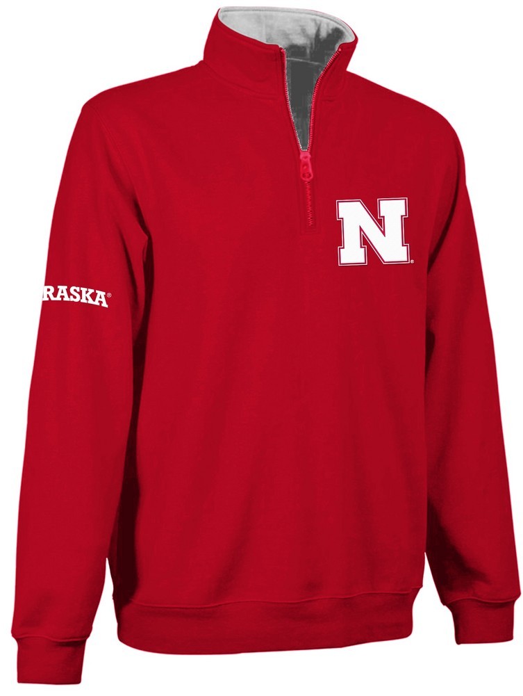 Nebraska Corn Huskers Quarter Zip Sweatshirt Captain NEB9A451