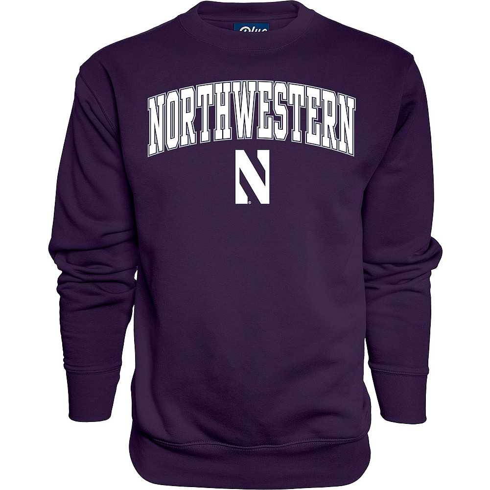 Northwestern Wildcats Crewneck Sweatshirt Varsity Purple Arch Over ...
