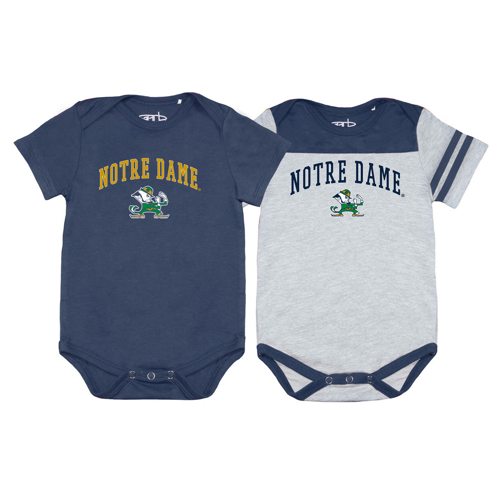 Notre Dame Fighting Irish Infant Baby Onesie 2 Pack Tommy I Navy