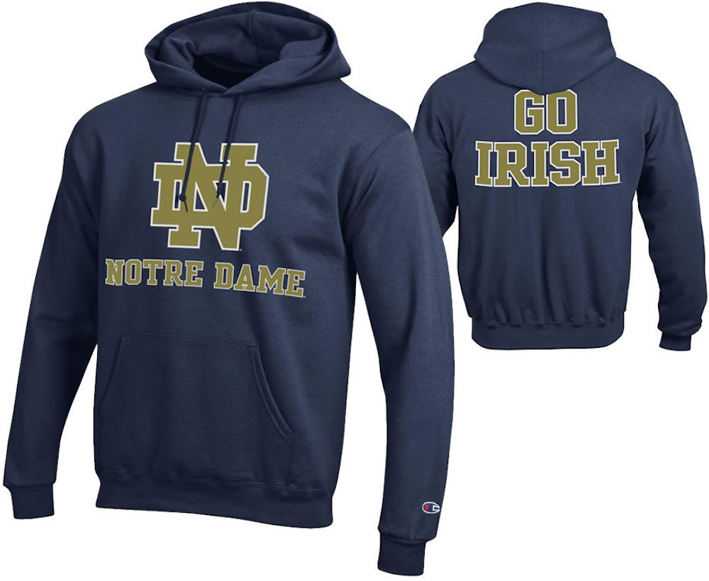 notre dame hoodie mens