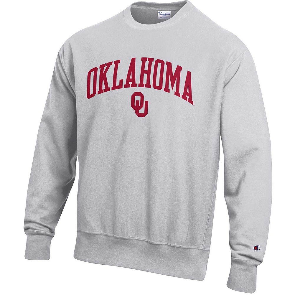 Oklahoma Sooners Reverse Weave Crewneck Sweatshirt Gray APC03006036