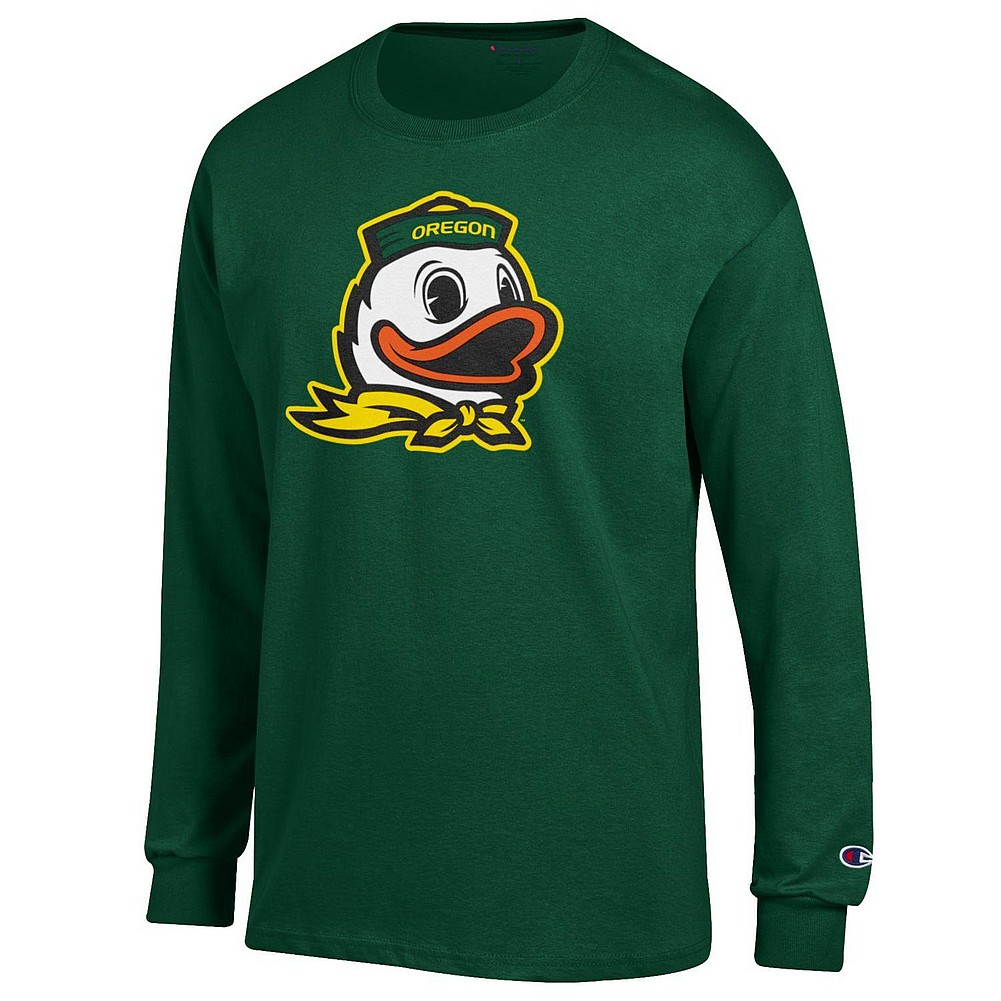 Oregon Ducks Long Sleeve TShirt Icon Green APC03004409