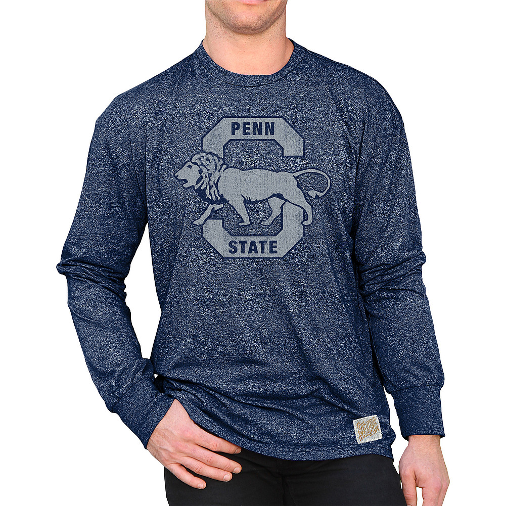 Penn State Nittany Lions Retro Long Sleeve TShirt Navy Vault CPNN101A_RB424M_STN