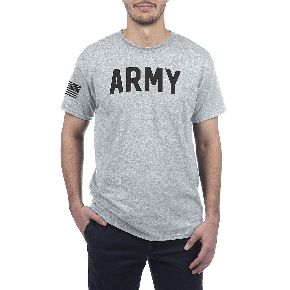 US Army Armed Forces Military Tshirt Gray