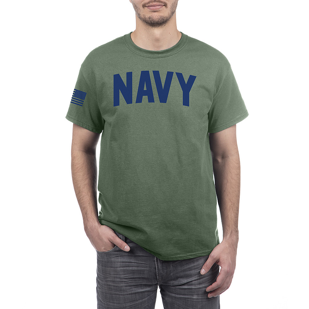 US Navy Armed Forces Military Tshirt Military Green