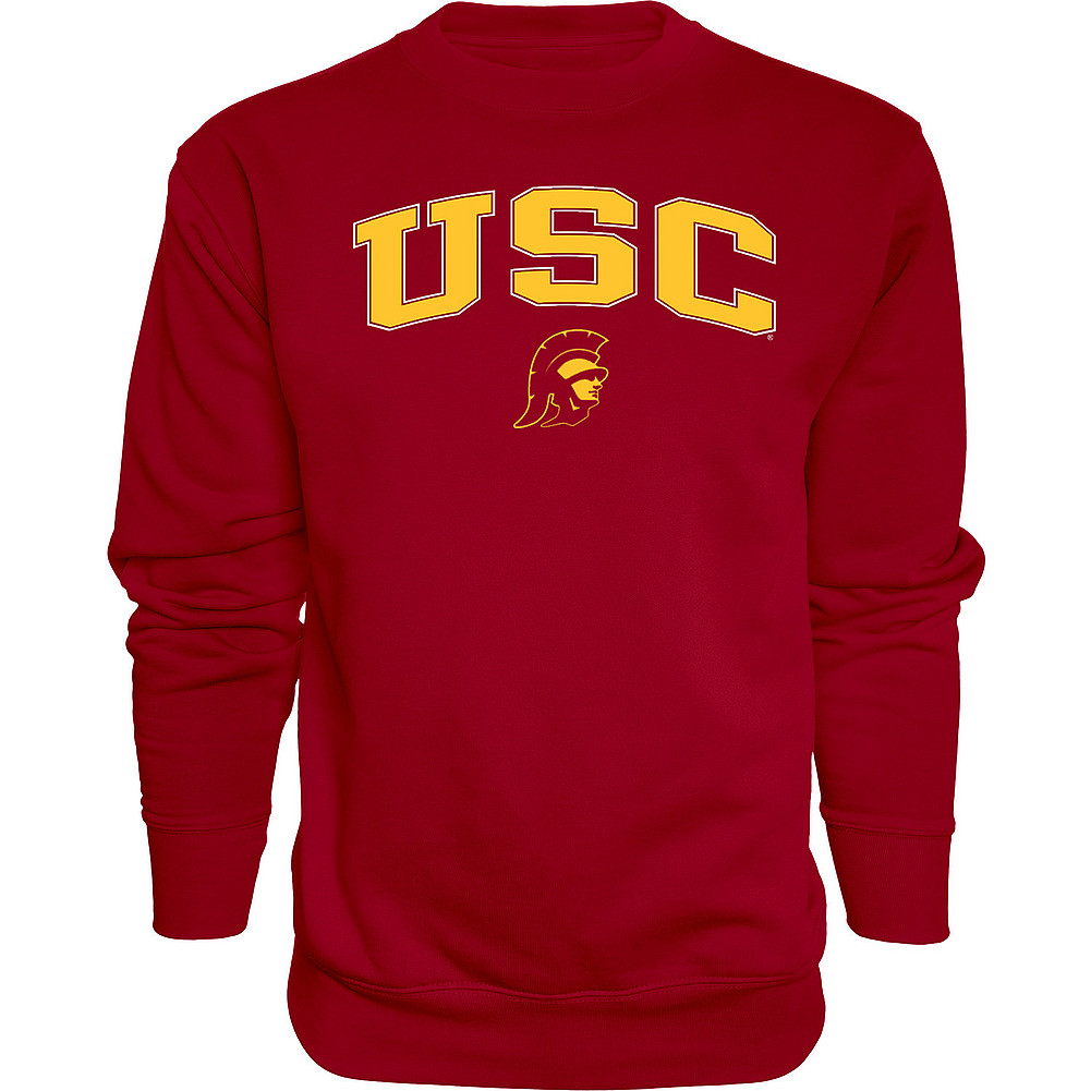 USC Trojans Crewneck Sweatshirt Varsity Cardinal Arch Over BCRC4