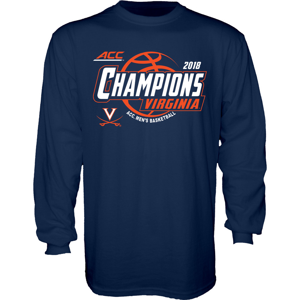 Virginia Cavaliers Acc Champs Long Sleeve T Shirt Basketball 2018