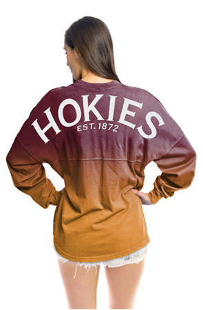 Virginia Tech Hokies Womens Football Jersey Ombre