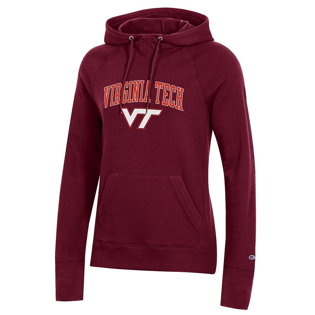 Virginia Tech Hokies Womens Hooded Sweatshirt Maroon Arch APC03442657