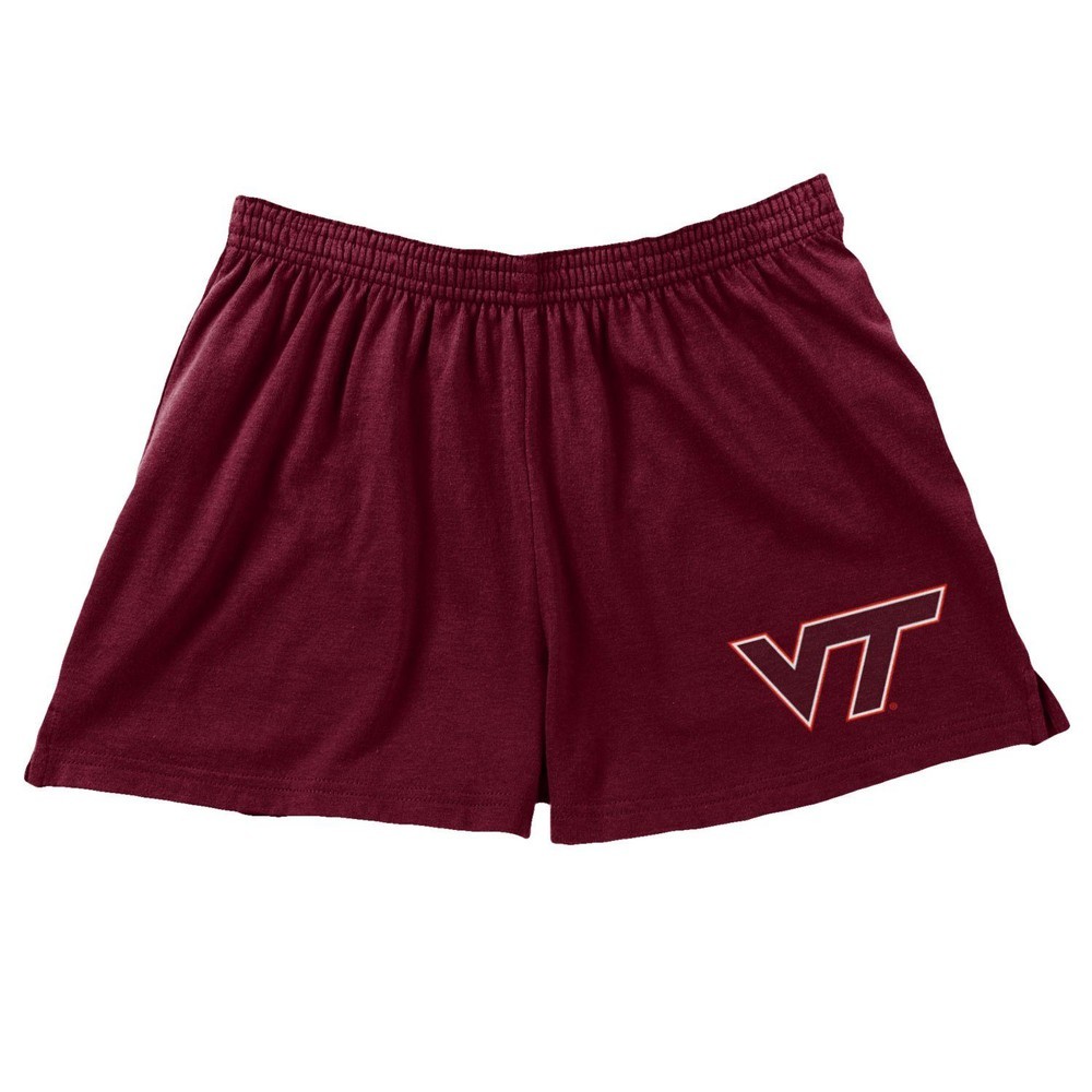 Virginia Tech Hokies Womens Juniors Cheer Shorts Maroon