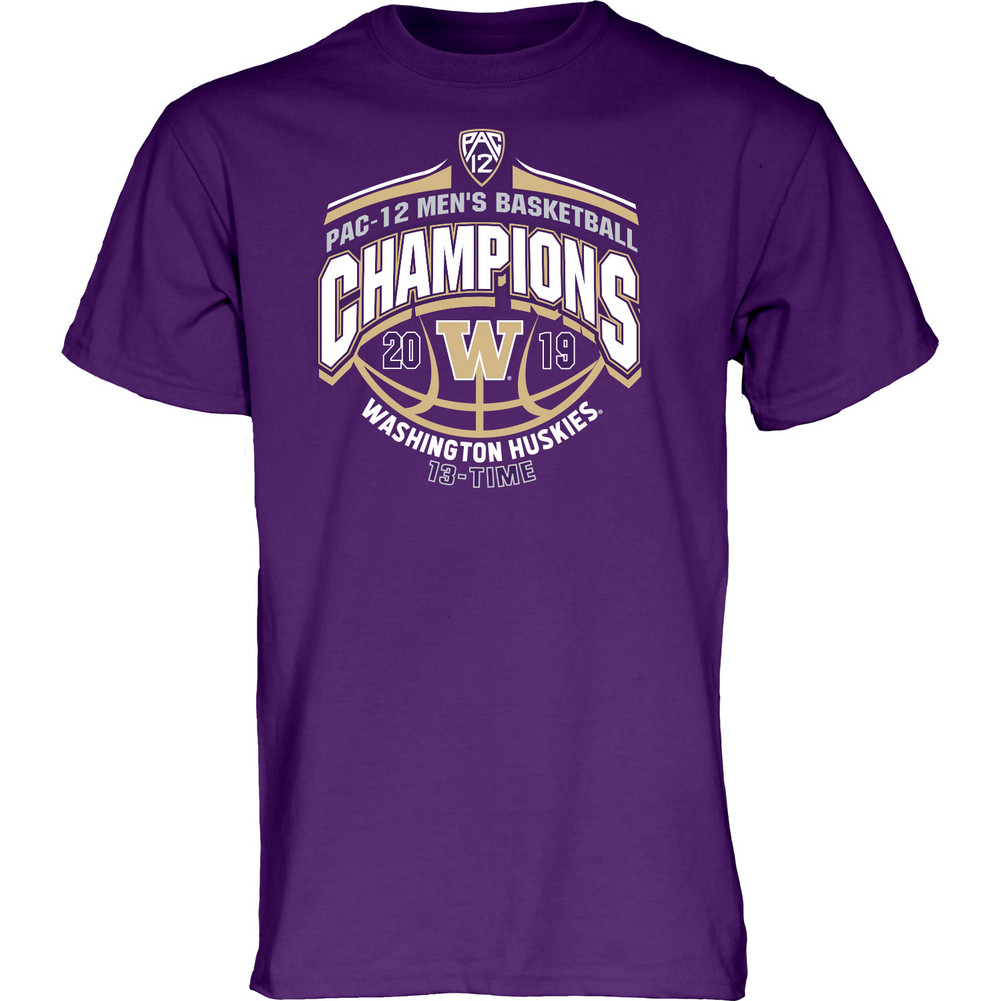 Washington Huskies Pac12 Basketball Championship Tshirt 2019
