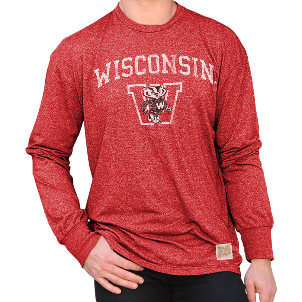 Wisconsin Badgers Retro Long Sleeve TShirt RB424