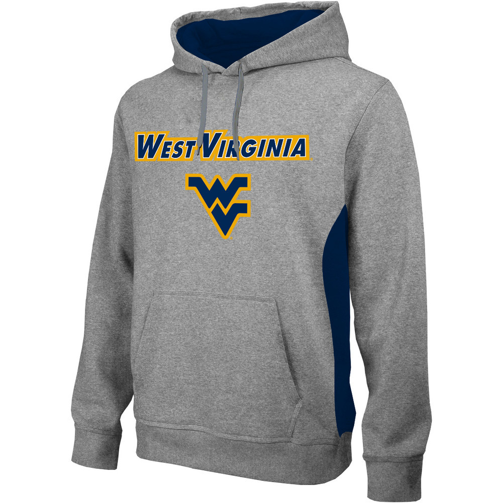 WVU West Virginia Mountaineers Poly Hooded Sweatshirt Gray WVU4P663