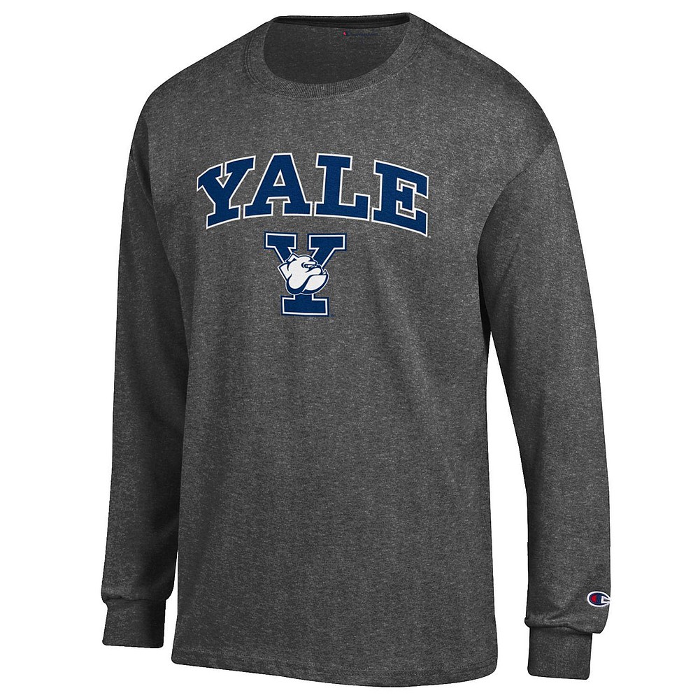 Yale Bulldogs Long Sleeve TShirt Varsity Charcoal APC03004085