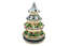 Ceramika Artystyczna Polish Pottery Christmas Tree Luminarz - Large (8") - Holly Berry