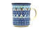Ceramika Artystyczna Polish Pottery Mug - Big Straight Sided - Blue Yonder