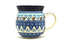 Ceramika Artystyczna Polish Pottery Mug - 15 oz. Bubble - Blue Yonder