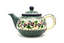 Ceramika Artystyczna Polish Pottery Teapot - 3/4 qt. - Burgundy Berry Green