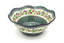 Ceramika Artystyczna Polish Pottery Bowl - Curvy Edge - 10" - Burgundy Berry Green
