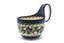 Ceramika Artystyczna Polish Pottery Loop Handle Bowl - Burgundy Berry Green