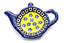 Ceramika Artystyczna Polish Pottery Tea Bag Holder - Sunburst